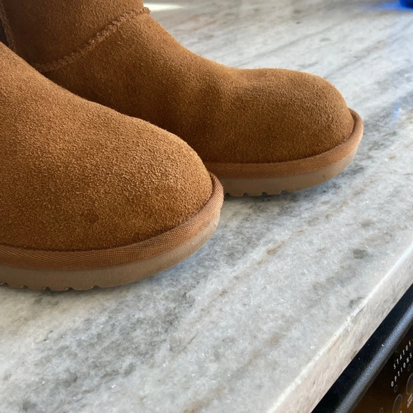 Koolaburra by Ugg Dexi Mini Women's Sze 8 Saddle Brown Faux Fur Lining Ankle EUC - Picture 8 of 9